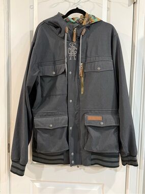 ❄️Saga Outerwear Shoutout Jacket Coat Mens Gray Ski Snowboard Winter ~Large   ❄️